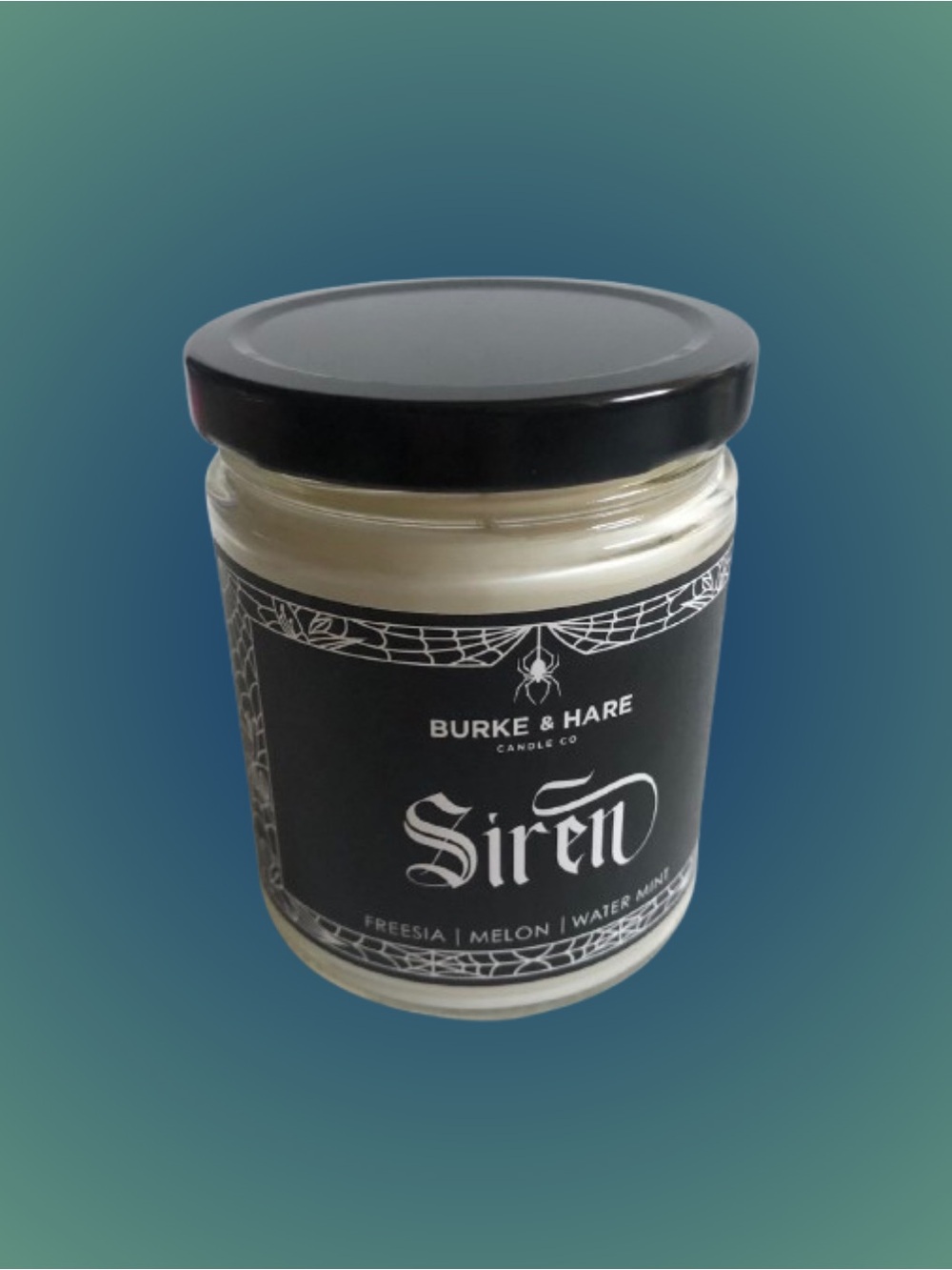 Burke & Hare “Siren” 9 oz soy wax candle freesia melon water mint unused
